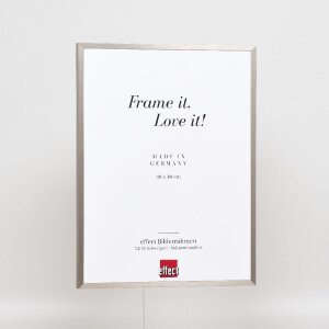 Marco de fotos de aluminio Effect Serie 2 con cristal de museo gris cepillado 25x50 cm