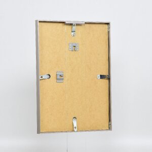 Marco de fotos de aluminio Effect Serie 2 Vidrio de museo gris cepillado 25x60 cm