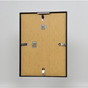 Marco de fotos de aluminio Effect Serie 2 con vidrio museo negro 25x70 cm