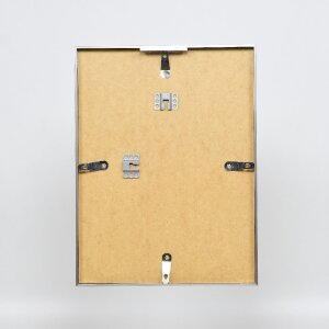 Marco de fotos de aluminio Effect Serie 2 con cristal de museo gris cepillado 25x70 cm