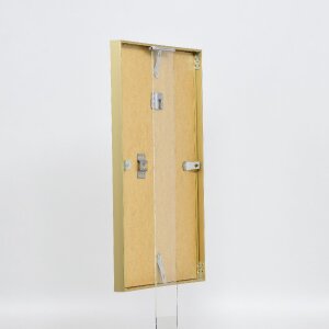 Marco de fotos de aluminio Effect Serie 2 Vidrio de museo dorado 28x35 cm