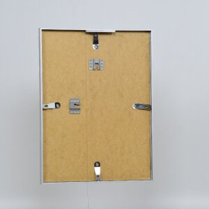 Marco de fotos de aluminio Effect Serie 2 cristal de museo plateado 30x40 cm