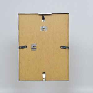 Marco de fotos de aluminio Effect Serie 2 con vidrio museo plateado 35x100 cm