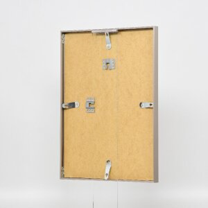 Marco de fotos de aluminio Effect Serie 2 con vidrio de museo gris cepillado 35x100 cm