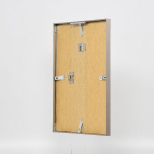 Marco de fotos de aluminio Effect Serie 2 con cristal de museo gris cepillado 40x40 cm