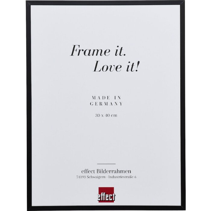 Marco de fotos de aluminio Effect Serie 2 con cristal de museo negro 40x50 cm