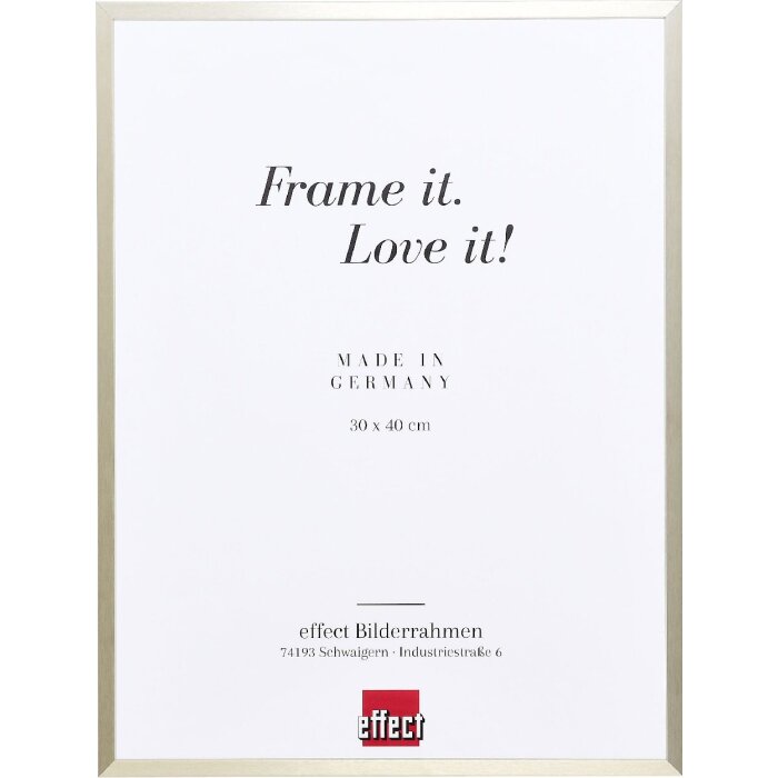 Marco de fotos de aluminio Effect Serie 2 Vidrio de museo Champagner 40x60 cm