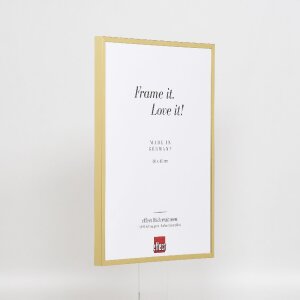 Marco de fotos de aluminio Effect Serie 2 con cristal de museo dorado 50x100 cm