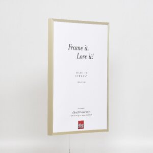 Marco de fotos de aluminio Effect Serie 2 con vidrio museo champán 50x100 cm