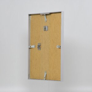 Marco de fotos de aluminio Effect Serie 2 con cristal de museo, plateado, 50x70 cm