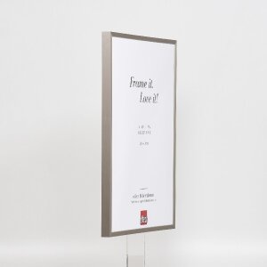 Marco de fotos de aluminio Effect Serie 2 con cristal de museo en gris cepillado 60x90 cm