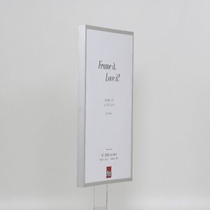 Marco de fotos de aluminio Effect Serie 2 con cristal de museo en plata 62x93 cm