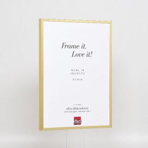 Marco de fotos de aluminio Effect Serie 2 con cristal de museo dorado 70x70 cm