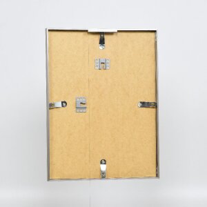 Marco de fotos de aluminio Effect Serie 2 con cristal de museo gris cepillado 30,5x91,5 cm