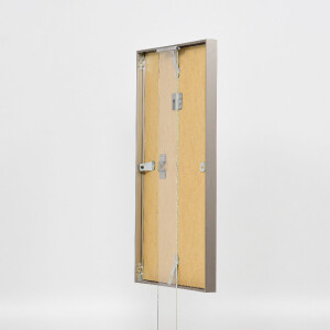 Marco de fotos de aluminio Efecto Serie 2 Vidrio de museo Gris Pulido 61x91,5 cm