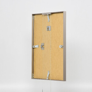 Marco de fotos de aluminio Efecto Serie 2 Vidrio de museo Gris Pulido 61x91,5 cm