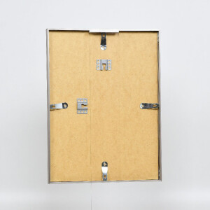 Marco de fotos de aluminio Efecto Serie 2 Vidrio de museo Gris Pulido 61x91,5 cm