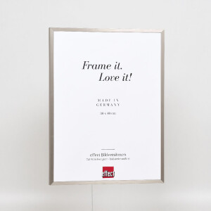 Marco de fotos de aluminio Efecto Serie 2 Vidrio de museo Gris Pulido 61x91,5 cm