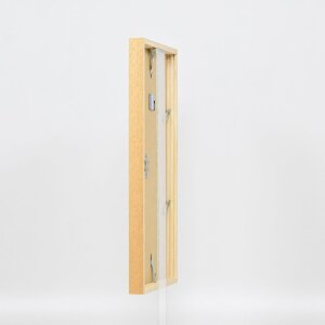 Efecto marco de madera perfil 35 roble 29,7x42 cm cristal de museo