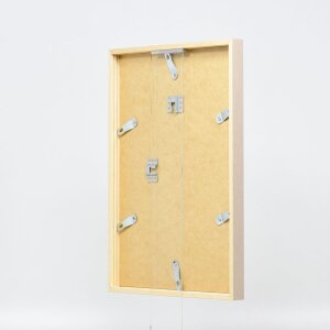 Efecto marco de madera perfil 35 marrón claro 50x65 cm cristal de museo