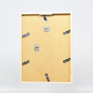 Efecto marco de madera perfil 35 blanco 50x65 cm cristal de museo