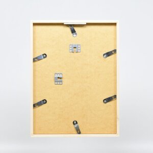 Efecto marco de madera perfil 35 blanco 50x65 cm cristal de museo