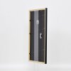 Efecto marco de madera maciza perfil 39 negro 10x10 cm cristal de museo