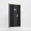 Efecto marco de madera maciza perfil 39 negro 10x10 cm cristal de museo