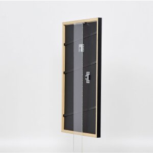 Efecto Marco de madera maciza Perfil 39 negro 20x28 cm Vidrio Museo