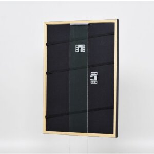 Efecto Marco de madera maciza Perfil 39 negro 20x28 cm Vidrio Museo