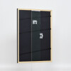 Efecto marco de madera maciza perfil 39 negro 25x50 cm cristal de museo