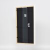 Efecto marco de madera maciza perfil 39 blanco 25x50 cm cristal de museo