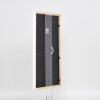 Efecto marco de madera maciza perfil 39 blanco 25x50 cm cristal de museo