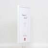 Efecto marco de madera maciza perfil 39 blanco 25x50 cm cristal de museo
