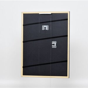Efecto Marco de madera maciza Perfil 39 negro 25x70 cm Vidrio Museo