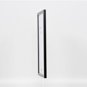 Efecto Marco de madera maciza Perfil 39 negro 25x70 cm Vidrio Museo