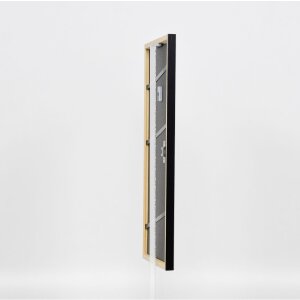Efecto Marco de madera maciza Perfil 39 negro 25x70 cm Vidrio Museo