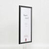 Efecto marco de madera maciza perfil 39 negro 30x40 cm cristal de museo