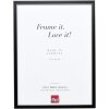 Efecto marco de madera maciza perfil 39 negro 40x60 cm cristal de museo