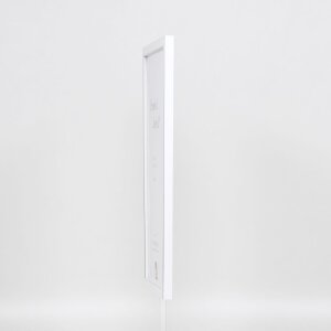Efecto marco de madera maciza perfil 39 blanco 45x60 cm cristal de museo