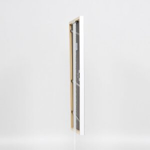 Efecto marco de madera maciza perfil 39 blanco 45x60 cm cristal de museo