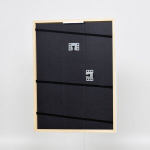 Efecto marco de madera maciza perfil 39 blanco 50x50 cm cristal de museo