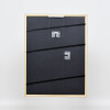 Efecto marco de madera maciza perfil 39 negro 50x60 cm cristal de museo