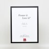 Efecto marco de madera maciza perfil 39 negro 14,8x21 cm cristal de museo