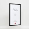 Efecto marco de madera maciza perfil 39 negro 14,8x21 cm cristal de museo