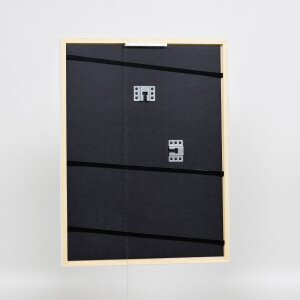 Efecto Marco de madera maciza Perfil 39 blanco 30,5x91,5 cm Vidrio de museo