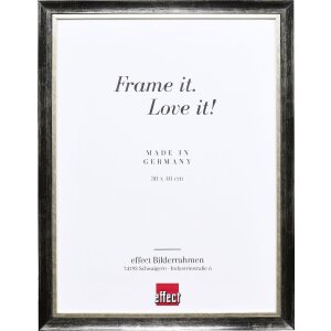 Marco de fotos de madera Effect Profil 40 Platin 24x30 cm...