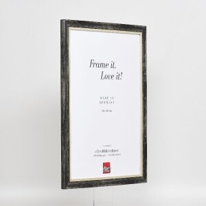 Marco de fotos de madera Effect Profil 40 Plata 25x50 cm Vidrio de museo