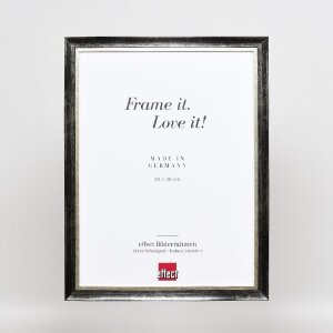 Marco de fotos de madera Effect Profil 40 Platin 28x35 cm con vidrio museo