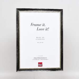 Marco de fotos de madera Effect Profil 40 Platin 42x59,4 cm con vidrio de museo